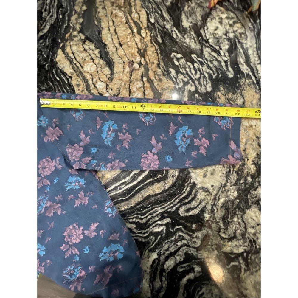 VTG Jean Jacket Painted Flowers Floral Shredded Denim Tantrums Women's XL - Picture 13 of 14